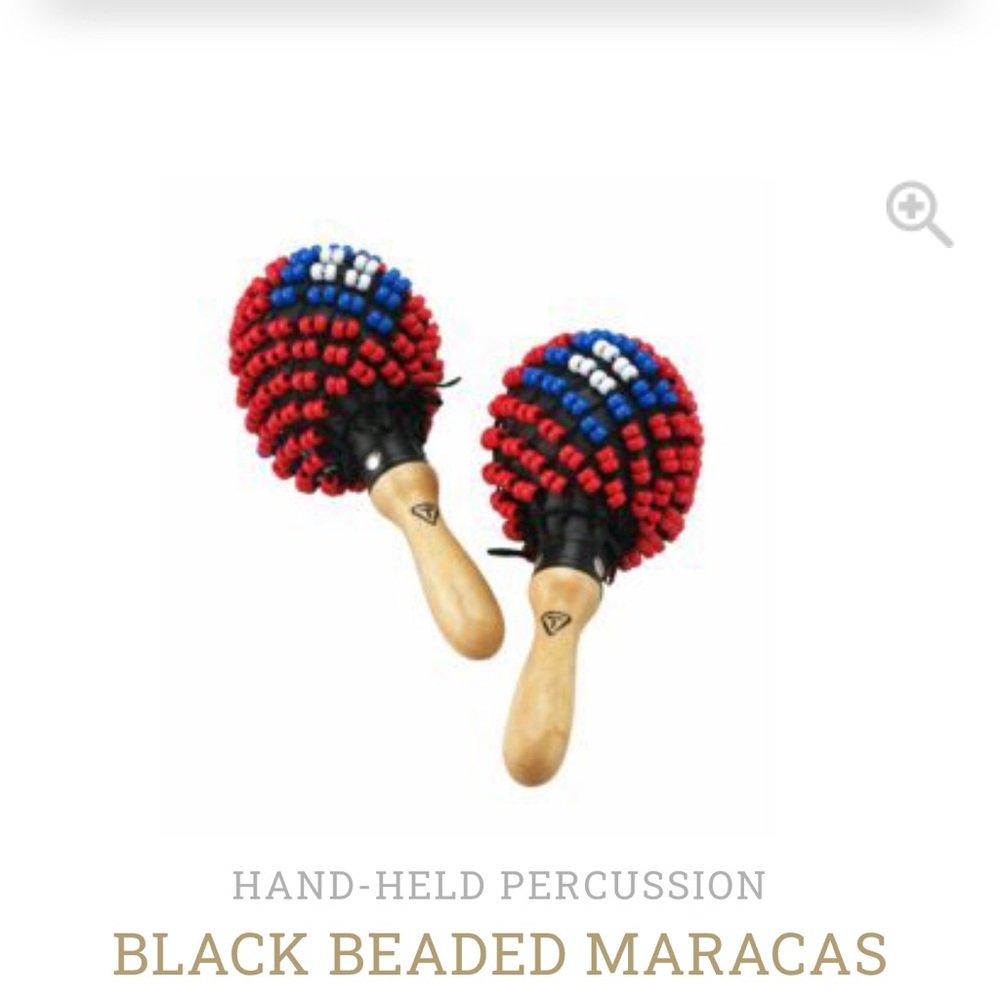 Vibrant Red and Blue Beaded Maracas
